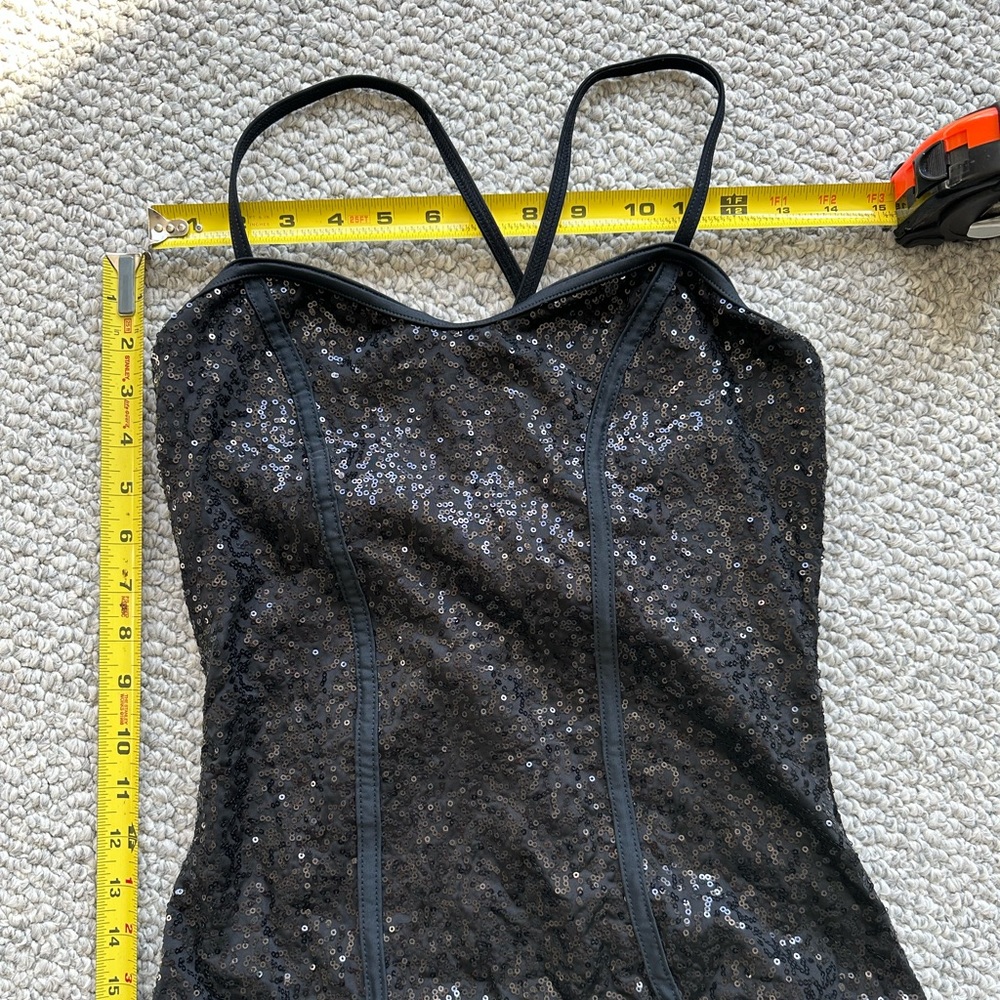 Balera dance top - black sequence